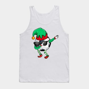 Soccer Santa Hat Snowman Christmas Lights Funny Xmas Squad Tank Top